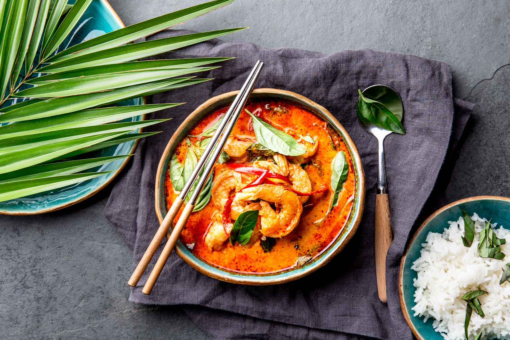 Red Curry Soup with Shrimps 